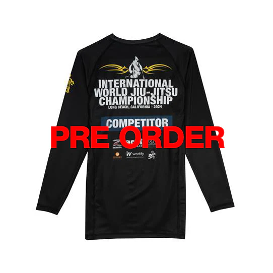 2024 Mundials Training Rash Guard LS (Black) (RESERVE) - Image 2